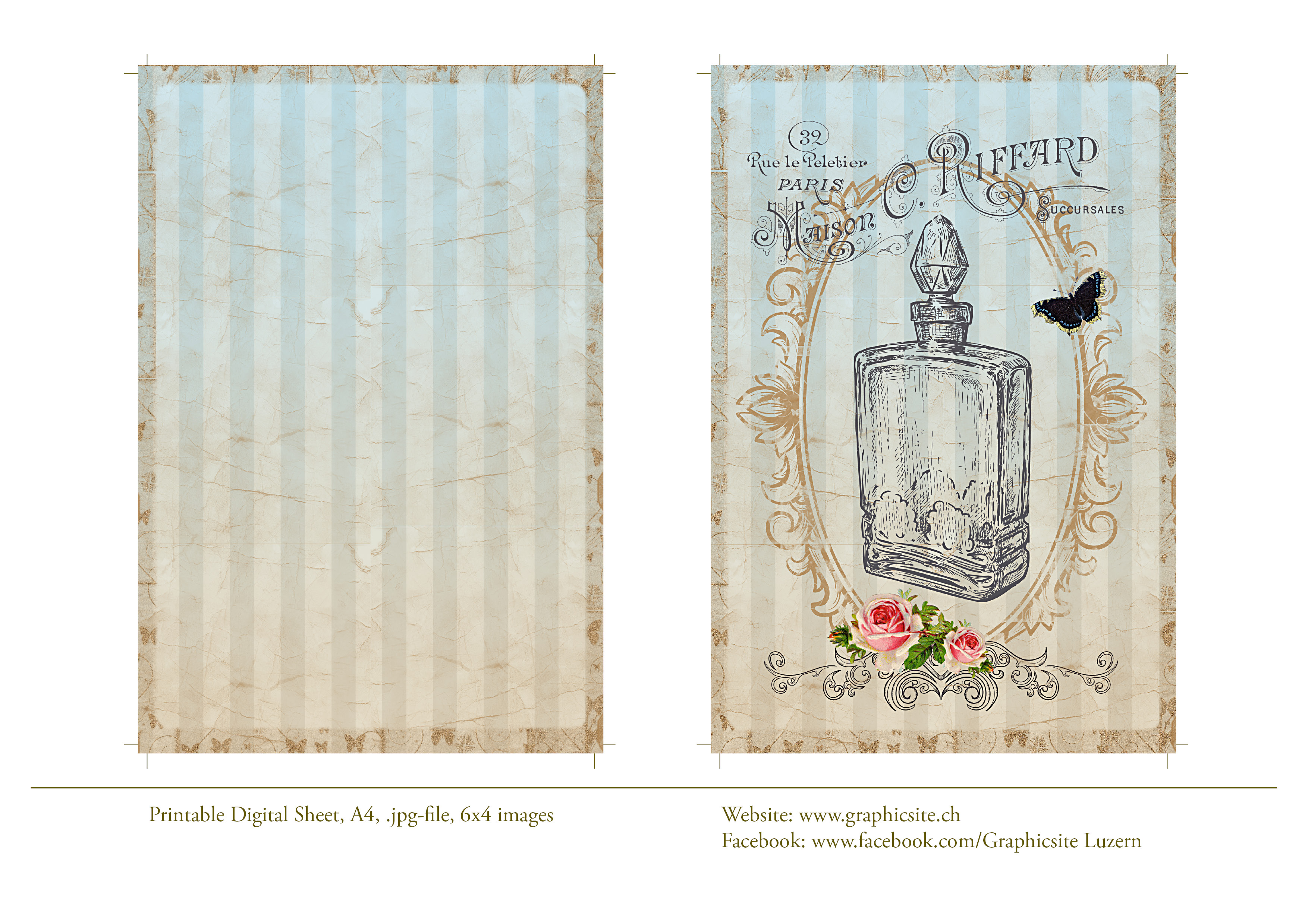 Printable Digital Sheet - 6x4 Images - Le Parfum I